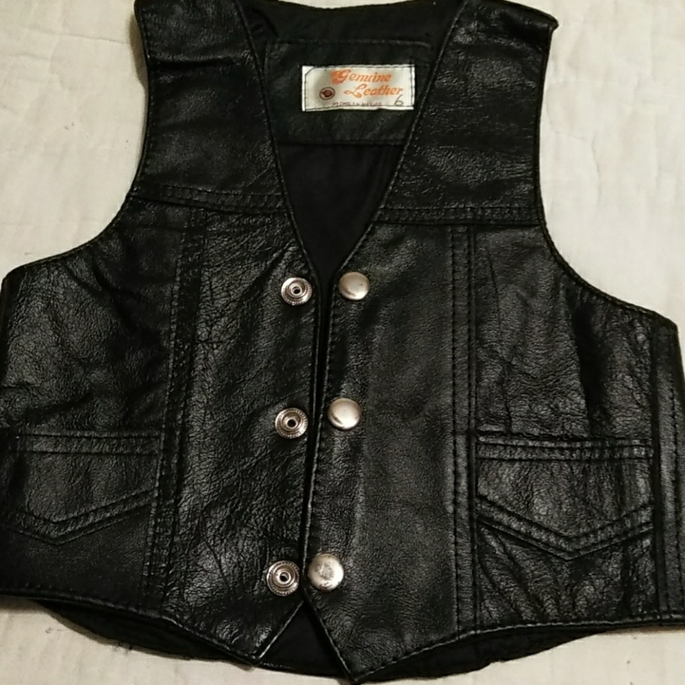 Toddler leather vest